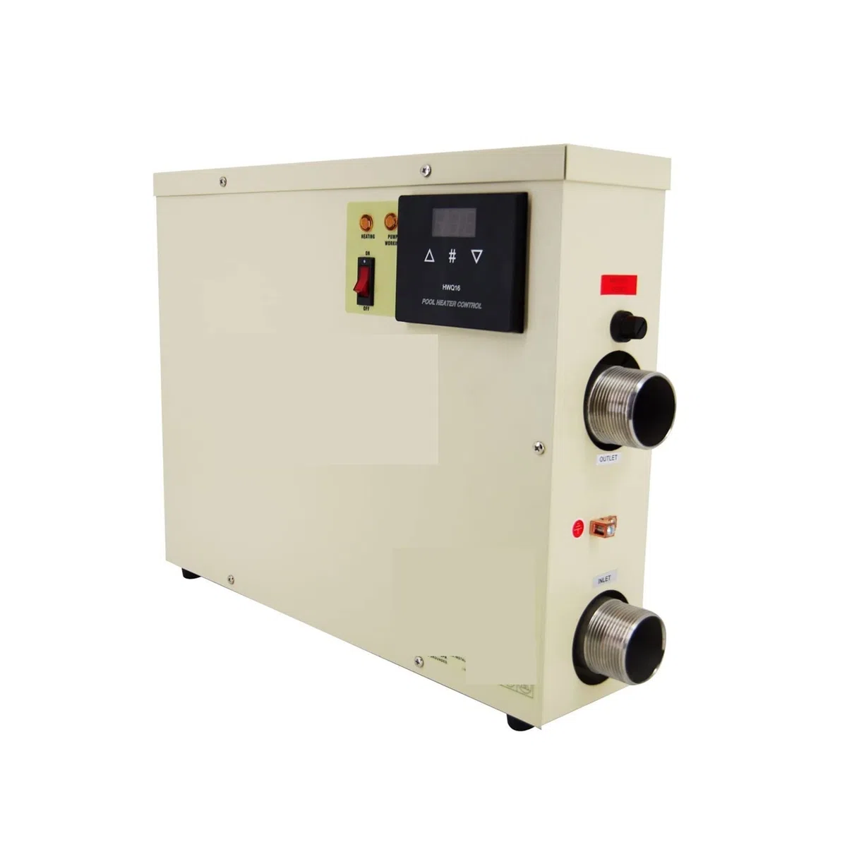 Podgrzewacz basenowy, Elektryczny cyfrowy termostat podgrzewacza wody 1 8kW Inteligentna kontrola temperatury Wodoodporna ekran dotykowy SPA Ogrzewanie wanny z hydromasażem
